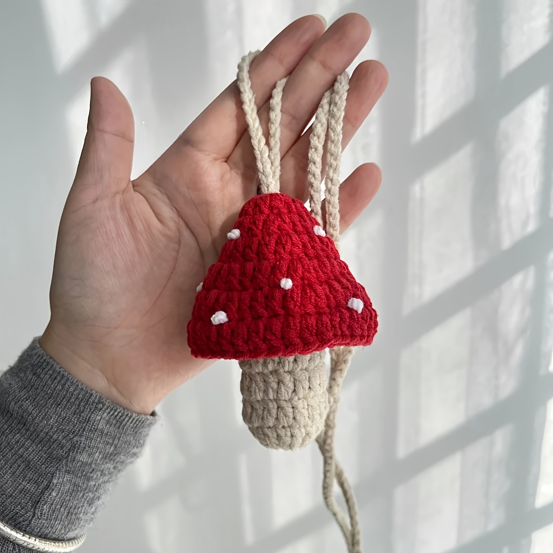 Image of 1 Hand-crocheted Bag, Used As A Lipstick, Usb Drive And Small Item Pouch, Hanging Rope Bag Decoration, Whimsical Crochet; Perfect Gift Enthusiasts