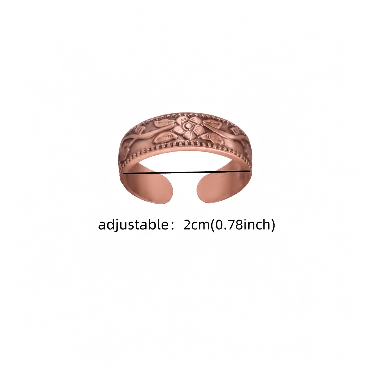 Copper Plum Blossom Bangle & Ring Set