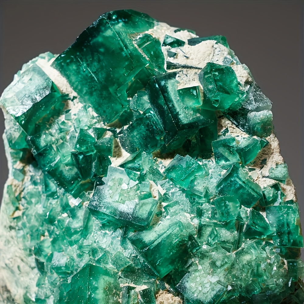 1  fluorite cube cluster belize style bohemian decor vibrant teal natural   for home office display unique holiday gift for christmas valentine s day mother s day lunar new year decoration festive ornament detailed   details 1