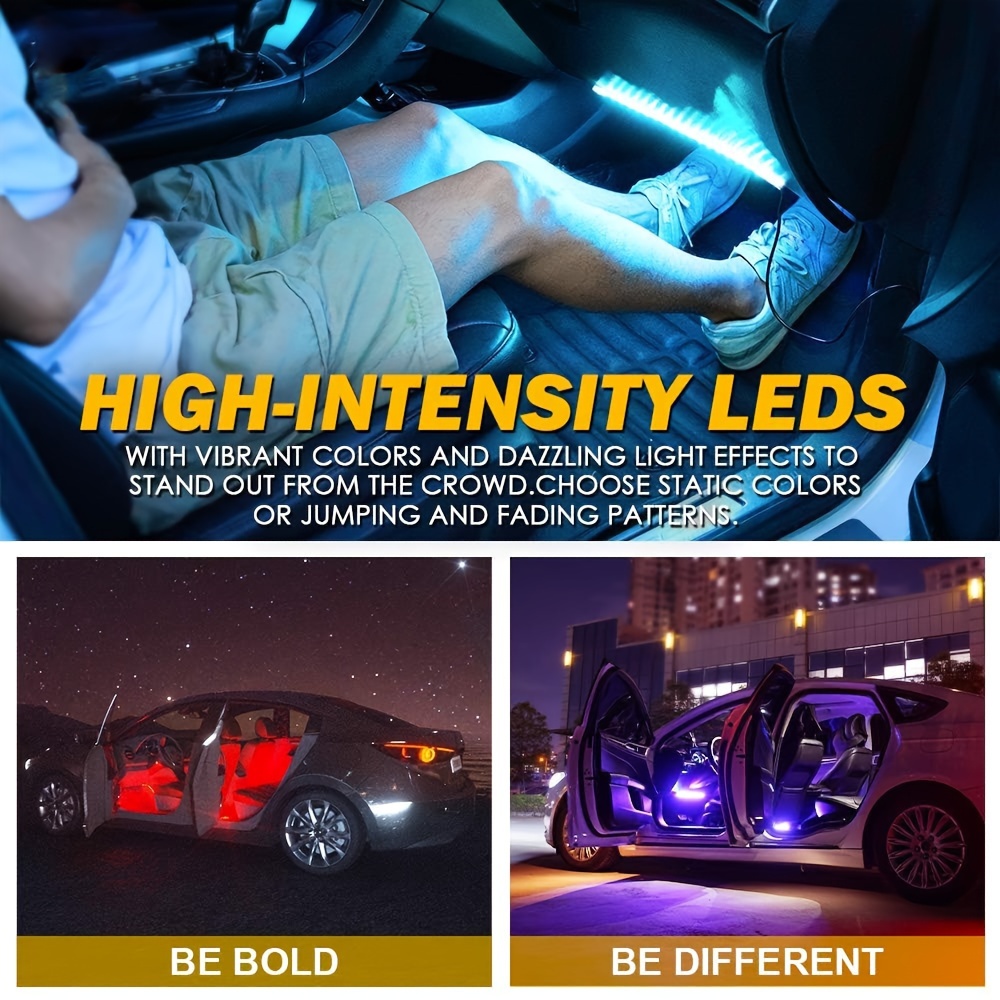 bande lumineuse led   pour intérieur de   – alimentée par usb, télécommandée, 16   de couleurs changeantes, lampes décoratives rvb synchronisées avec la musique  ,  , halloween, noël – lanterne à thème danniversaire avec fonction de capteur infrarouge détails 5