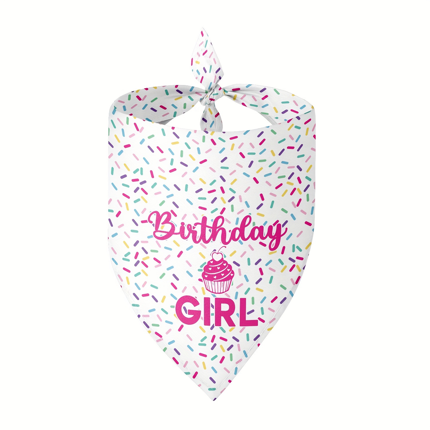 

1pc "birthday Girl"dog Bandanas Saliva Towel,fashion Decorations Single-sided Printing Washable Adjustable Pet Scarf Soft Pet Scarves With Suitable For Small, Medium Sized Dogs And Cats