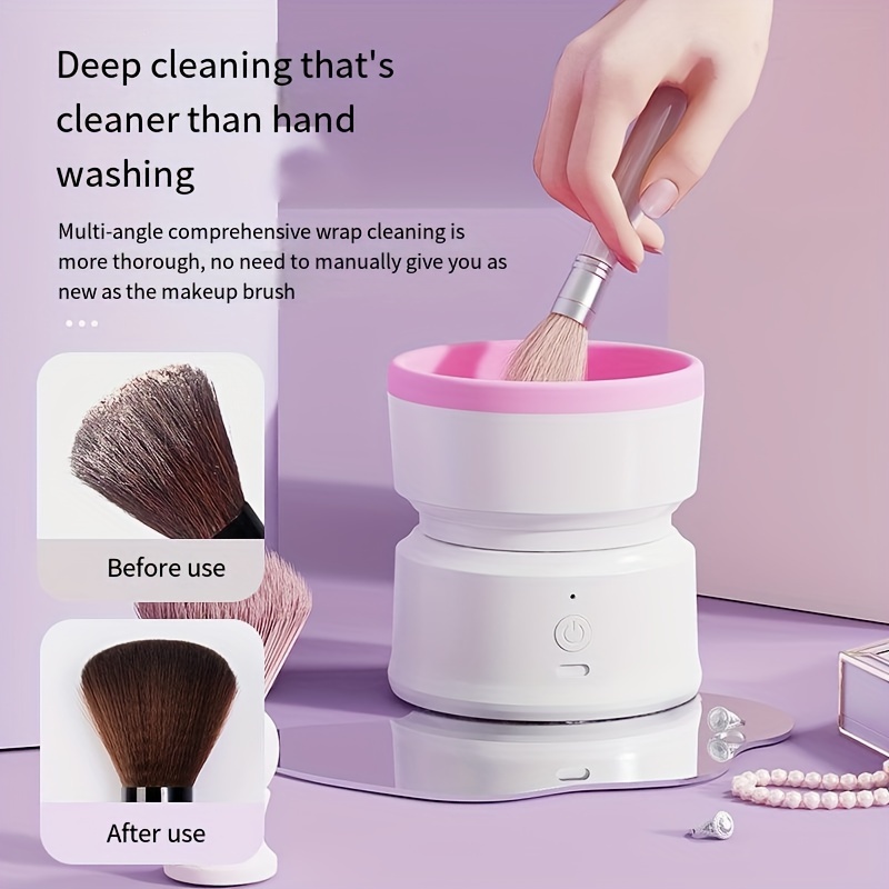 Limpiador Automático Brochas Maquillaje: ¡limpia Seca - Temu