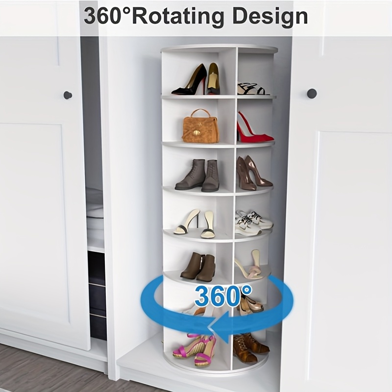 7 stöckiger drehbarer schuhschrank 360° drehbarer
