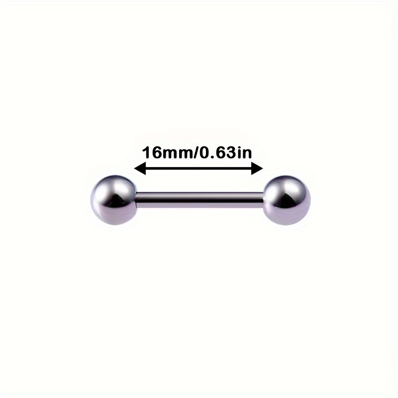 1pc G23 Titanium Industrial Barbell Cartilage Earrings Tongue Ring Bar Tragus Helix Body Piercing Jewelry 12mm-38mm