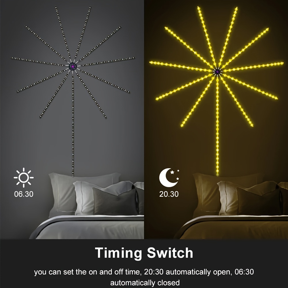 1pc remote control led strip lights fantasy colorful fireworks led lights with music synchronization decorating bedroom room stage wedding Product details 3