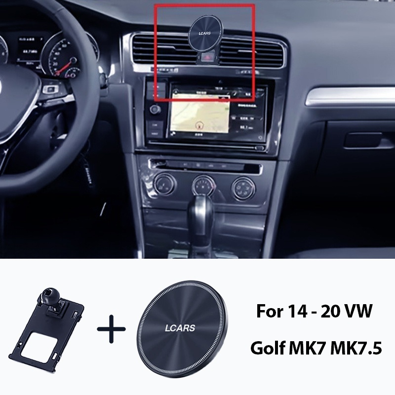 E-shop Universelle Autohalterung für VW MK7/MK7.5 (14), Armaturebrett- Lüftungsgitter-Halterung, ABS-Basis, 360°-Schwenkkopf mit Magnetplatte,