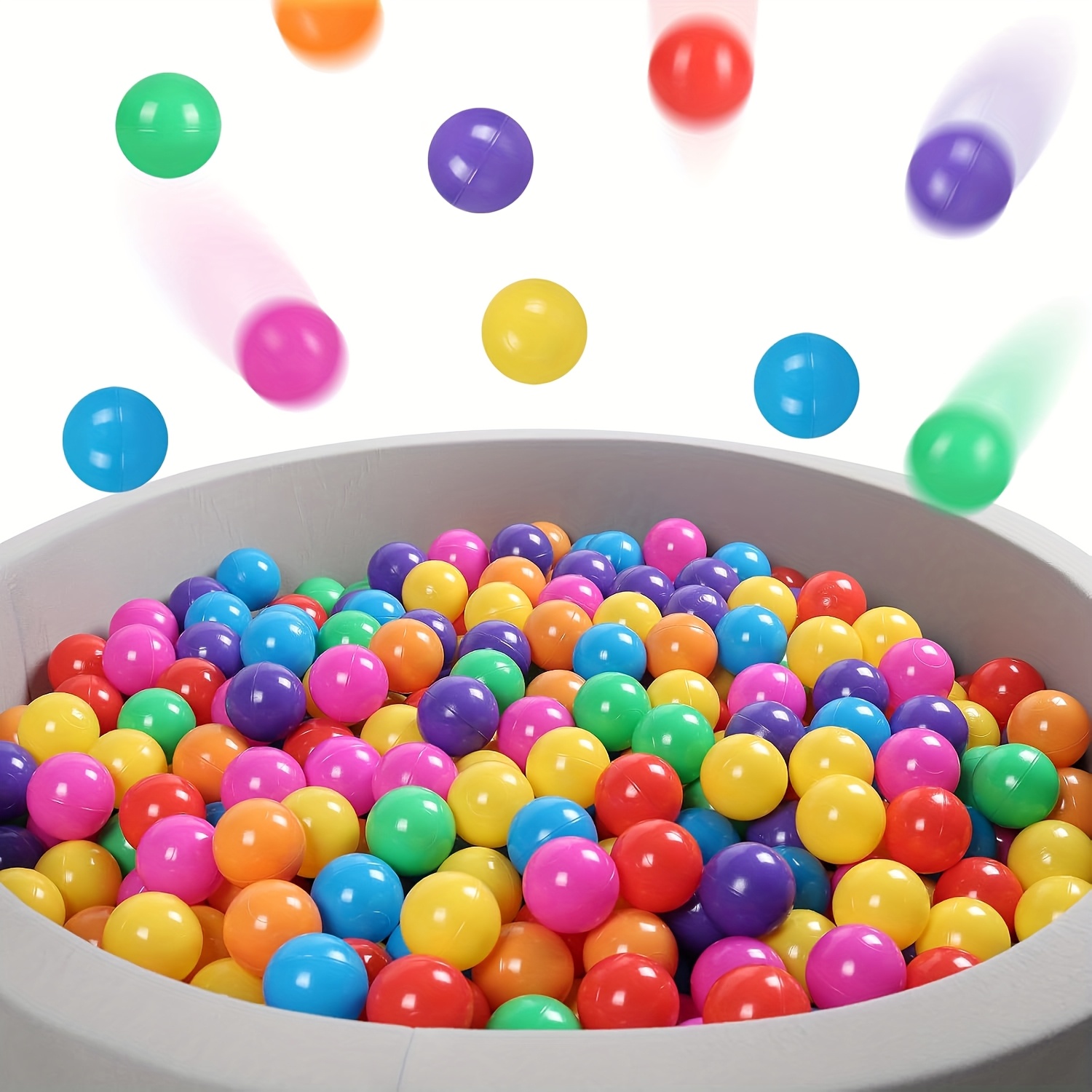 60pcs/110pcs/125pcs Colorful Bobo Balls for Youngsters Mixed Color Ocean Balls, 2.17/2.75in PE Material Perfect for Outdoor Sports And Water Play, Great Fun Toy Balls