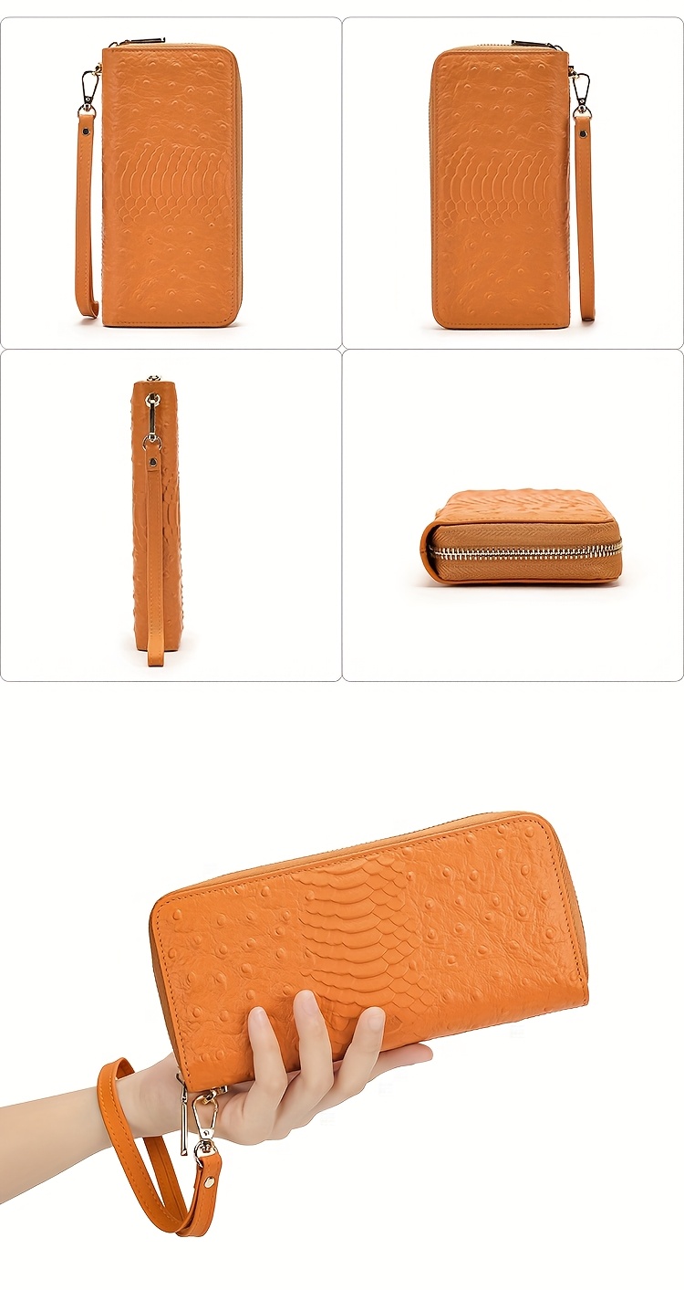 【本革】ワニ柄クローク、トップレイヤー牛革使用、ロングウォレット、豊富なカラーバリエーション、男女兼用、誕生日プレゼント、記念日、 デーに最適、ホリデーギフトにも 商品詳細 5