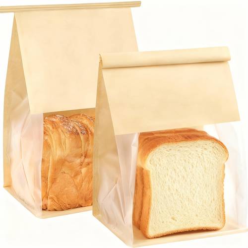 homemade bread bags in packs of 20 and 50 measuring 6 3x5 1x10 3 inches resealable lock bags with windows for sourdough bread and pastries