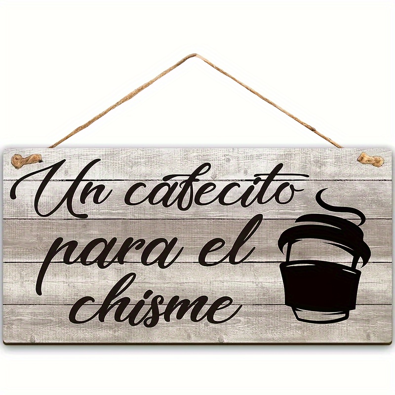 

1pc Rustic Farmhouse Kitchen Wooden Hanging Sign "un Para " - Home Decor & Perfect Gift Idea