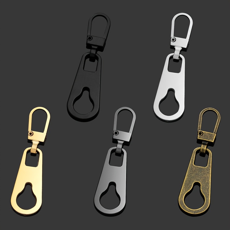 4/5pcs Metal Zipper Pulls With Detachable Tabs, Repair Tool For Bags, Backpacks, And Clothing, Zipper Slider Pendant Accessories