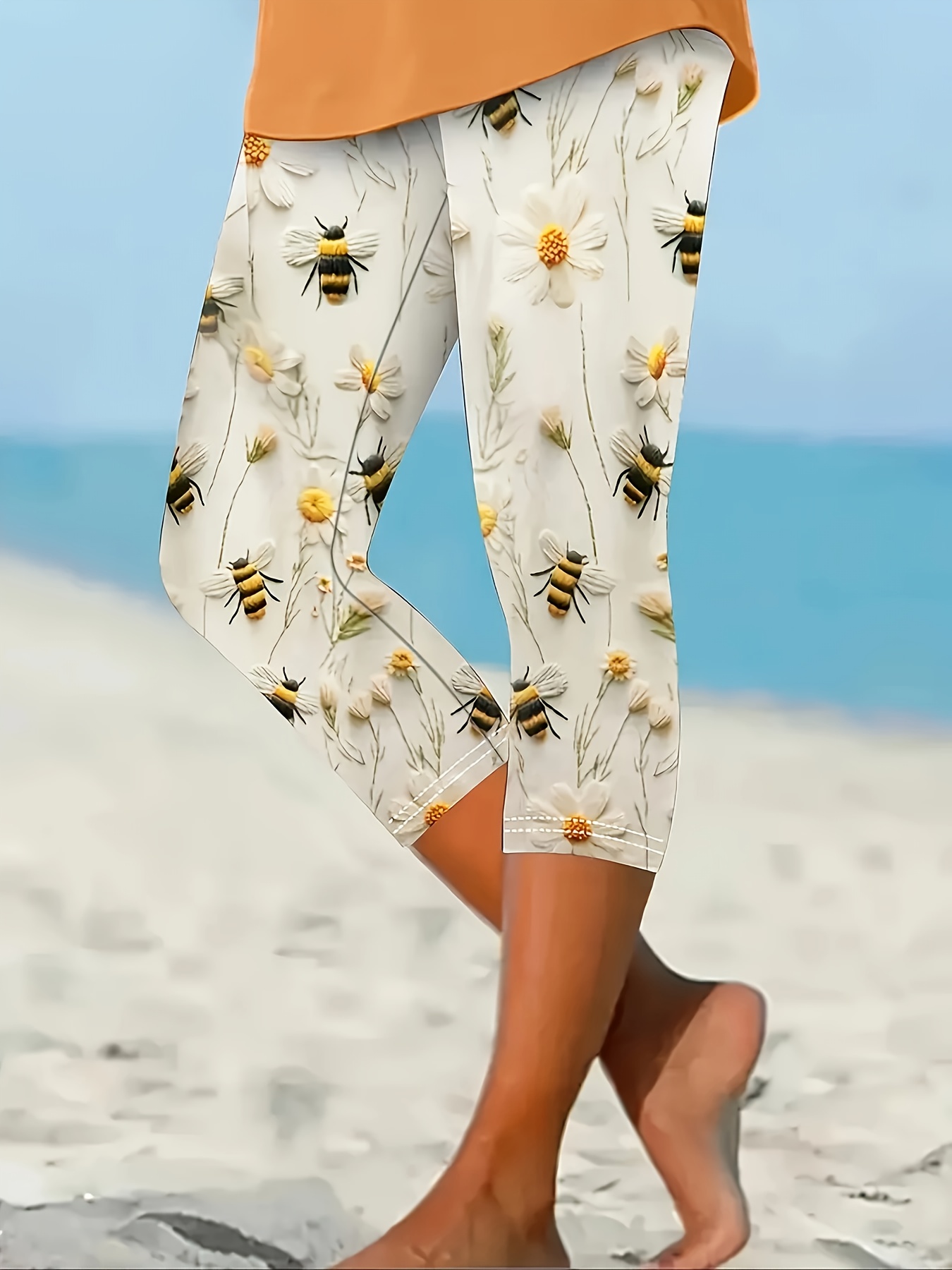 Bee print leggings best sale