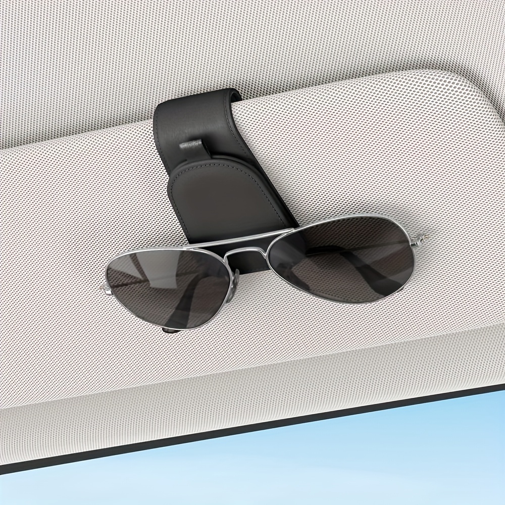 TEMU 1pc Magnetic Glass Holder For Car Visor - Heavy-duty Magnetic Closure, , Elegant & Design, Compatible With Most Cars, Suvs