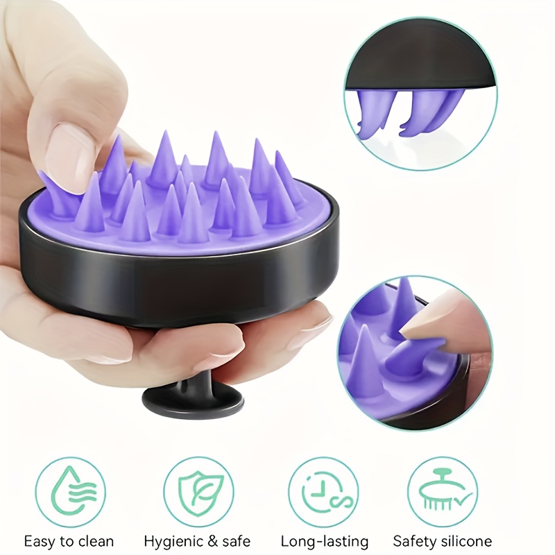 silicone hair wash brush scalp massage brush hair comb adult hair wash massager non slippery smooth hair comb details 0
