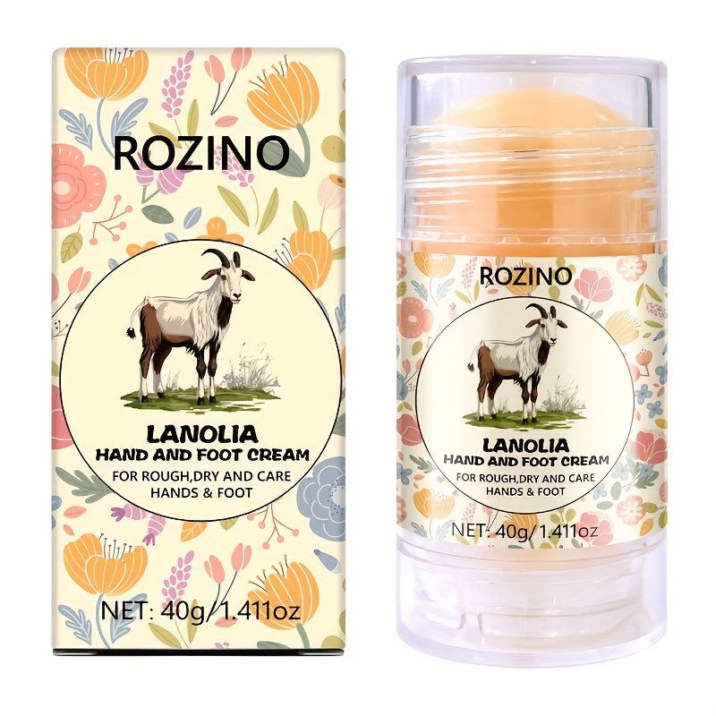 Image of 40g Rozino Stick Suitable For Skin Types - Dry Cracked Heels & Hands Cream, Instant Hydration For, Cracked Foot & Care, Portable Moisturizer For Elbows, Ankles, Wrist
