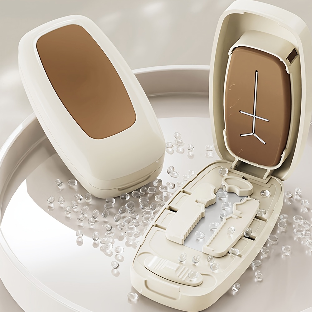 portable pill cutter   in 3 colors cuts multiple sizes ideal for daily medication and travel use made of plastic