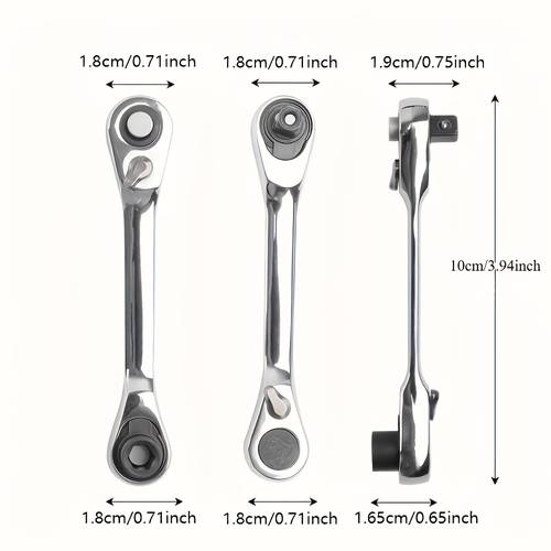 llave de de cabezal, vaso de 72 dientes y cabezal de destornillador, llave de de rápida, llave de uso, herramienta de multifuncional