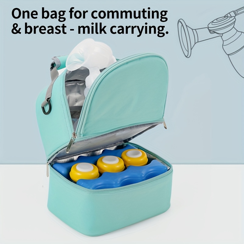 1 breast milk preservation   2   box set stylish large capacity lining can hold breast pump bottles cups leak proof and spill proof design versatile carrying options including single shoulder double shoulder and hand held sturdy and durable suitable for travel workplace milk carrying and gifts for breastfeeding mothers