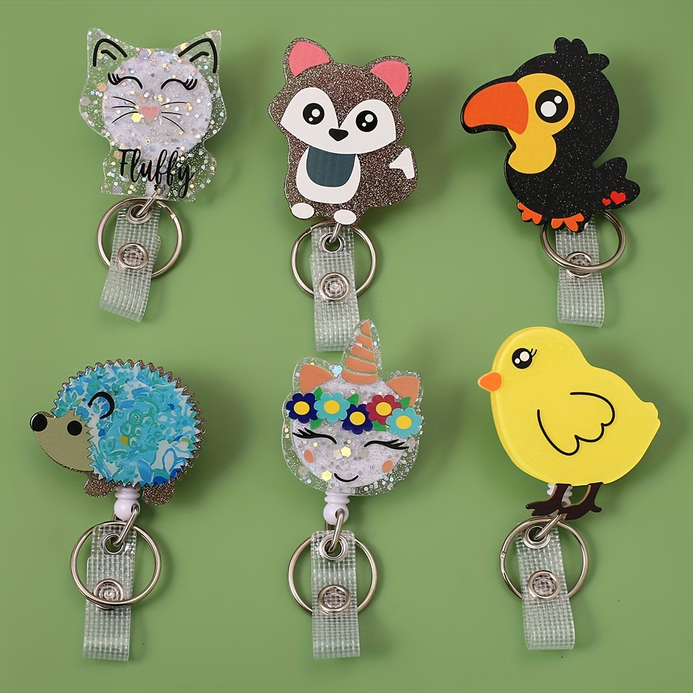 Cute Cat Badge Reel Holder Nurse Badge Clips Retractable It's Fine, I'm  Fine, Everything is Fine Badge Reels Retractable for Nurses Funny RN LVN  LPN