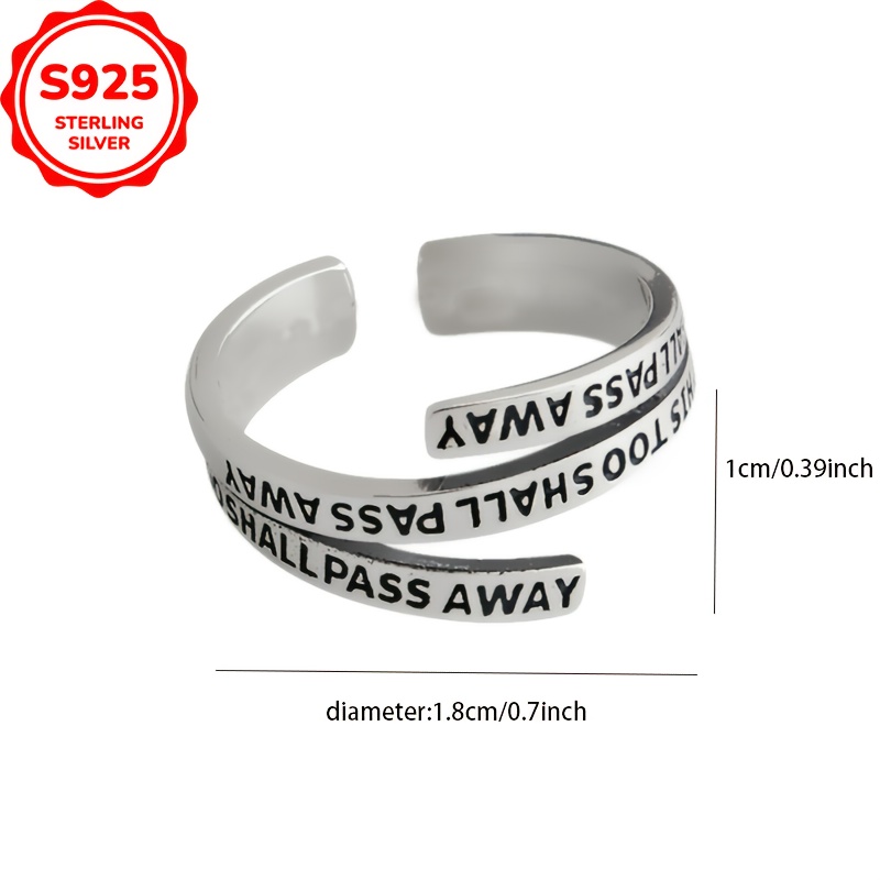 Low Allergy Retro Layered Letter Women's Ring Creative Temperament Ring