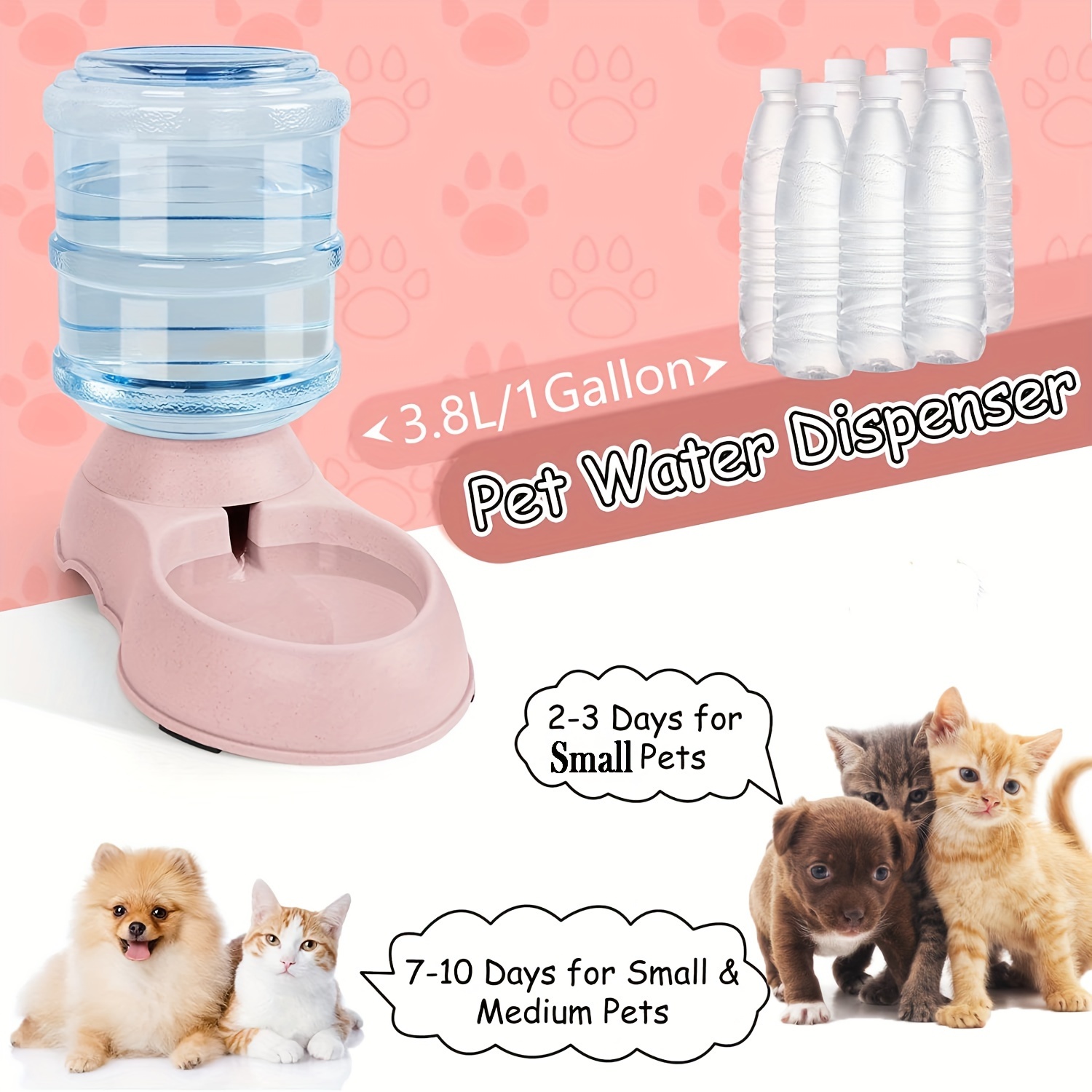 4 gallon best sale pet water dispenser