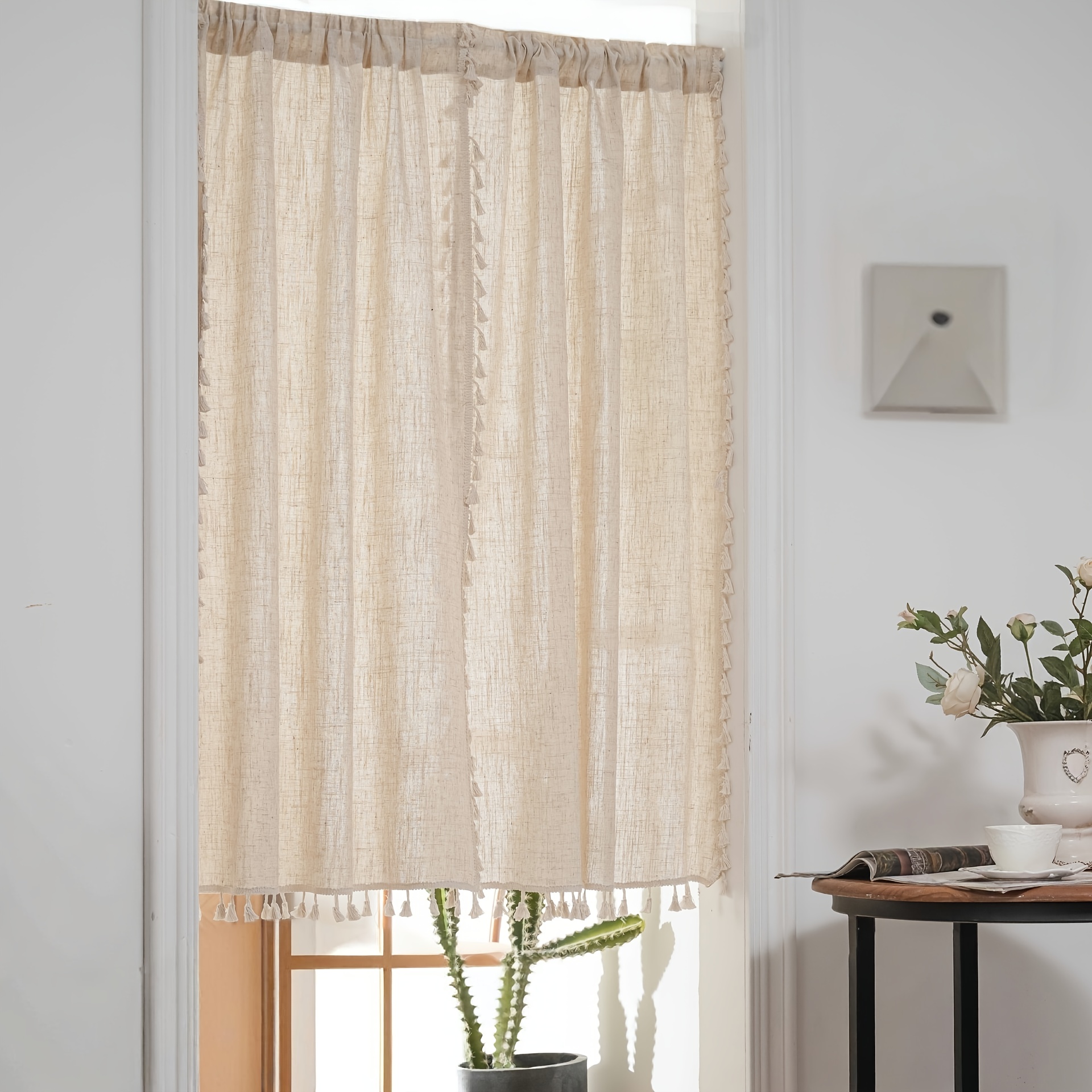 E-shop Böhmischer Türvorhang - Raumstudierzimmer Türvorhang Trennwand, Stangentaschen-Design, einfach aufzuhängen, geeignet für Schlafzimmer,