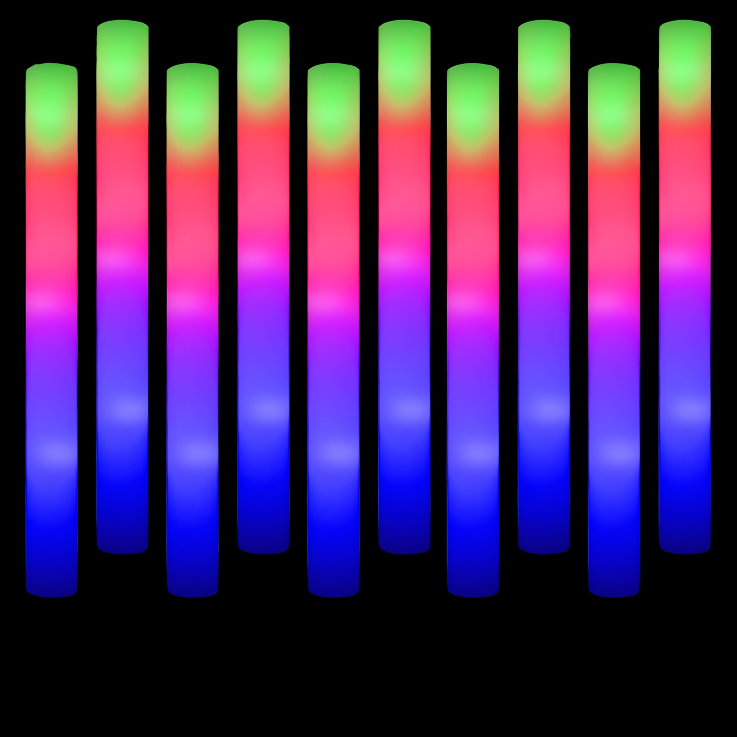 Gift For Her/him 16pcs Colorful Led Glow Sticks With Foam Handles, 3-mode Flashing Led Light Sticks For Parties In The Dark Party Supplies For Weddings, Birthdays, Concerts, Christmas, Halloween