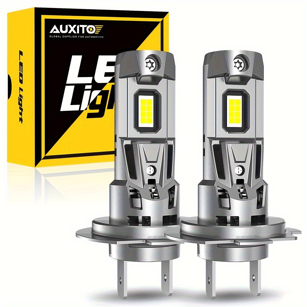 

Auxito 2pcs New H7 Car Led Headlight Bulbs 6500k Size Low Fan Super 12v