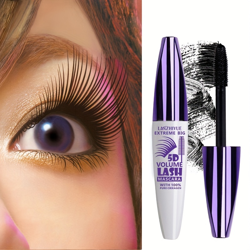 

5d Extreme Volume Lash Mascara, Waterproof And Long-lasting, Clump-free With Big Brush Head, Natural Thickening And Curling Eyelash Extension, Smudge-proof Eye Makeup