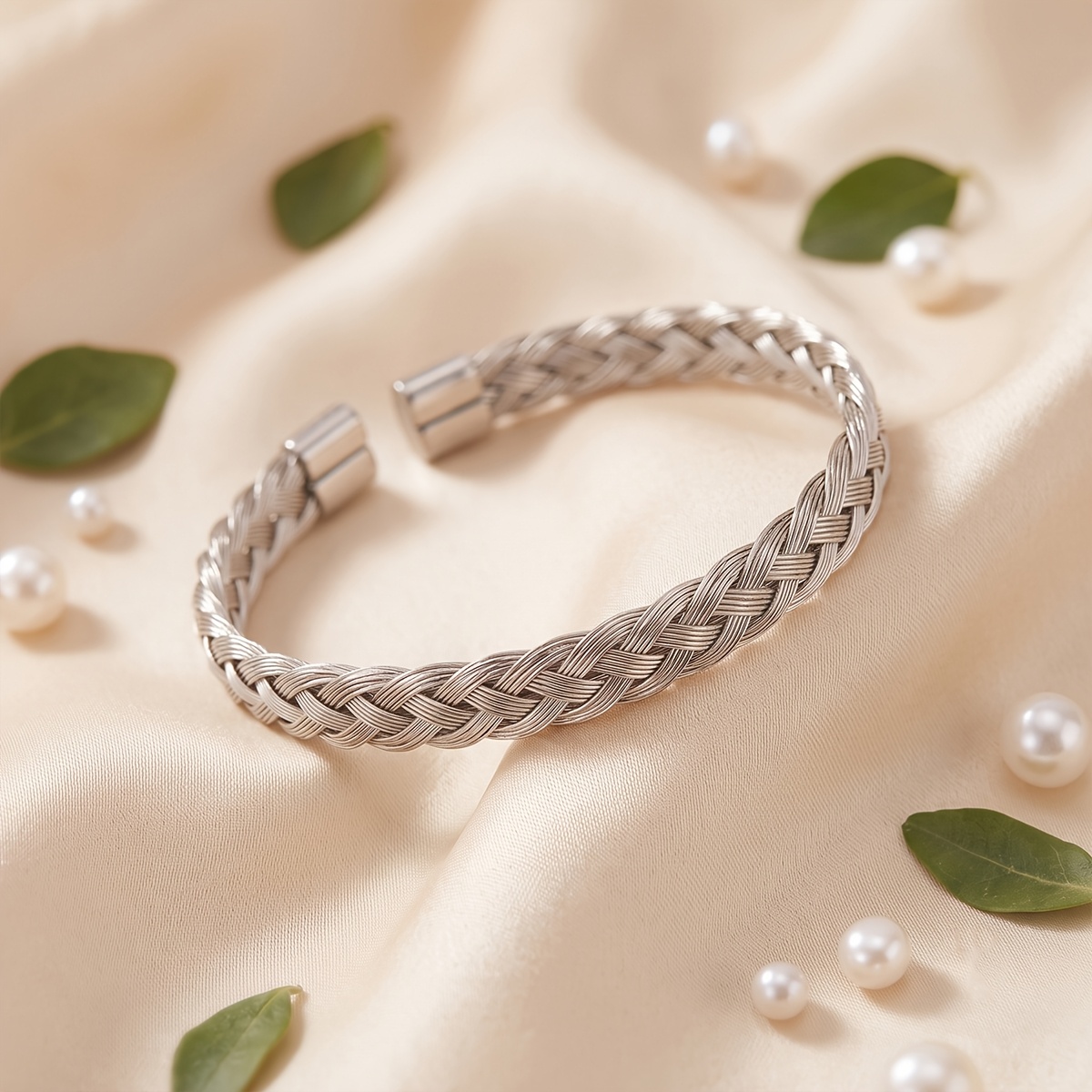 3pc Premium Cooling Bangle Stackable Set, Glossy C-Shaped
