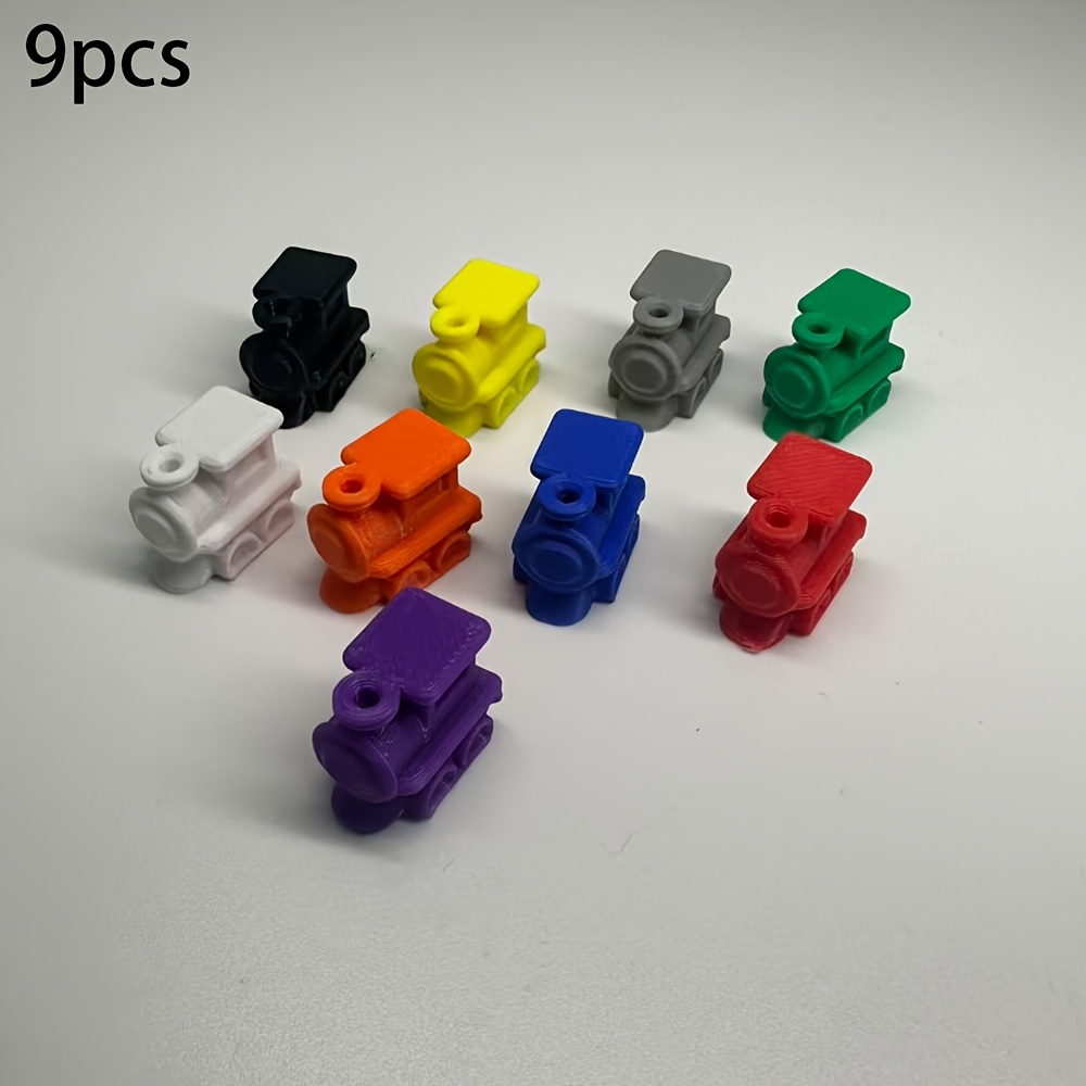 TEMU 9 marqueurs de train mexicain, jouets de remplacement multicolores pour jeu de , ajouts de jeu de table