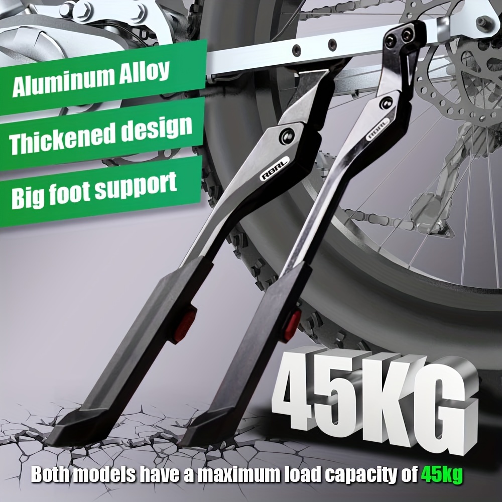   adjustable bike kickstand aluminum alloy   load bearing side mount   durable construction 1 pack