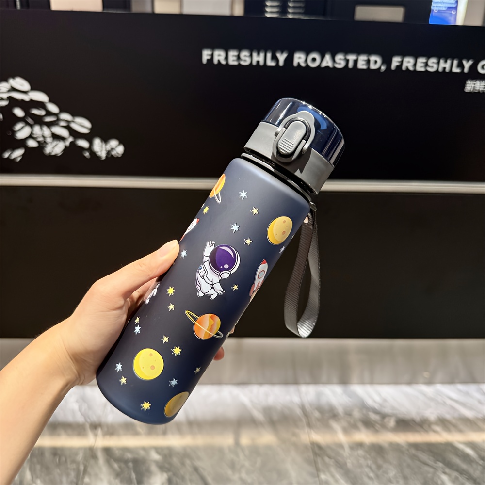 3d Printed Pattern 560ml Matte Sports Water Bottle, Large Capacity Colorful Water Bottle With 3d Design