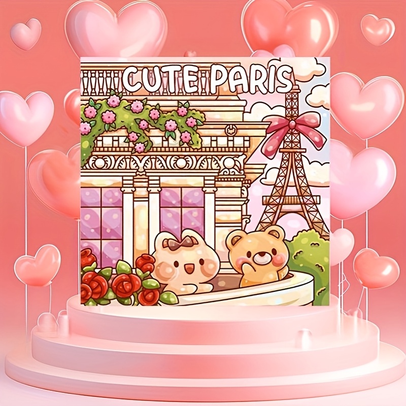 

Cute Paris Coloring Book - Relax & Emotional Release, Vibrant Illustrations, Ideal For Valentine's Day, Christmas, New Year, Anniversaries, Birthdays & Parties