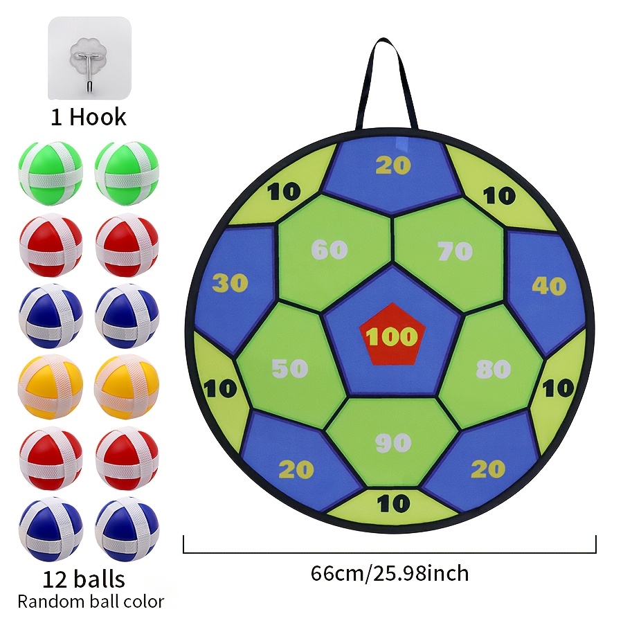 Image of 26 Inch Large Size Dart Board Set With Balls Indoor And Outdoor Training Throwing Sports Toys, Small Ball Color Random
