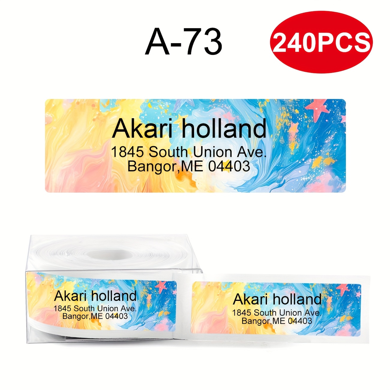 TEMU Étiquettes personnalisées - Étiquettes d'expédition d'adresse de colorées, personnalisées avec des et des , étiquettes faciles à décoller en