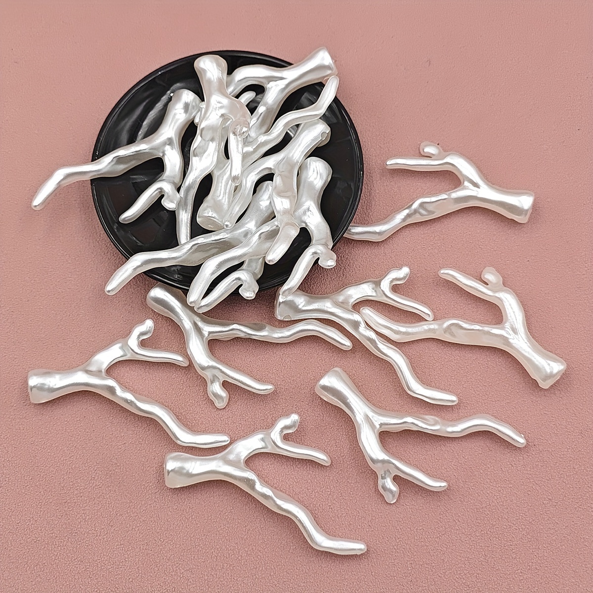 Image of 8pcs Minimalist Baroque Irregular Dragon Horn Pendant Charms - For Bracelet Necklace Jewelry Making Supplies