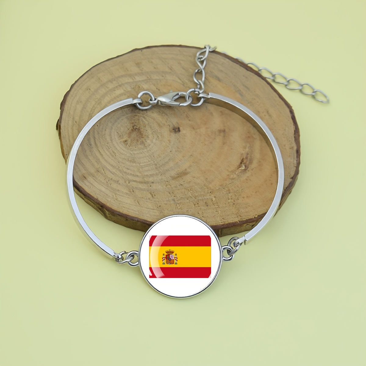 TEMU Pulsera ajustable con de España, para joyería de moda femenina, uso diario y ideas de regalos modernas