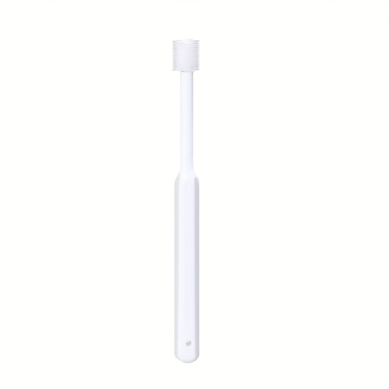 Image of 1pc Pet Toothbrush For - Tartar And Bad Breath Remover, Soft Bristles For Effective Oral Hygiene, Plastic Material, No Battery Needed, | Pet Toothbrush | Design