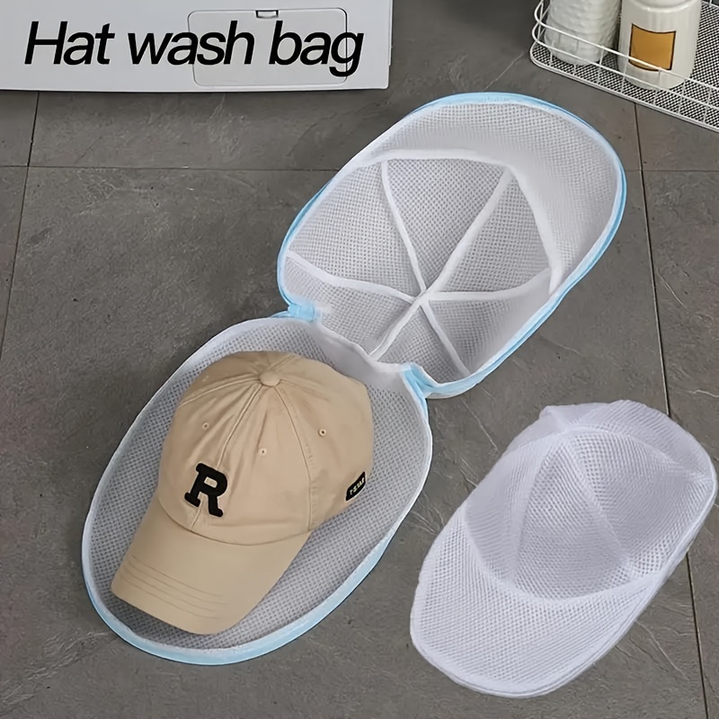 

Fashion Polyester Hat Wash Bag - Durable Mesh Cap Washer With Zipper Closure, Machine Wash Safe, Prevents Deformation And Tangling, Lightweight, Ideal For Outdoor Gear Care (1-pack, White)