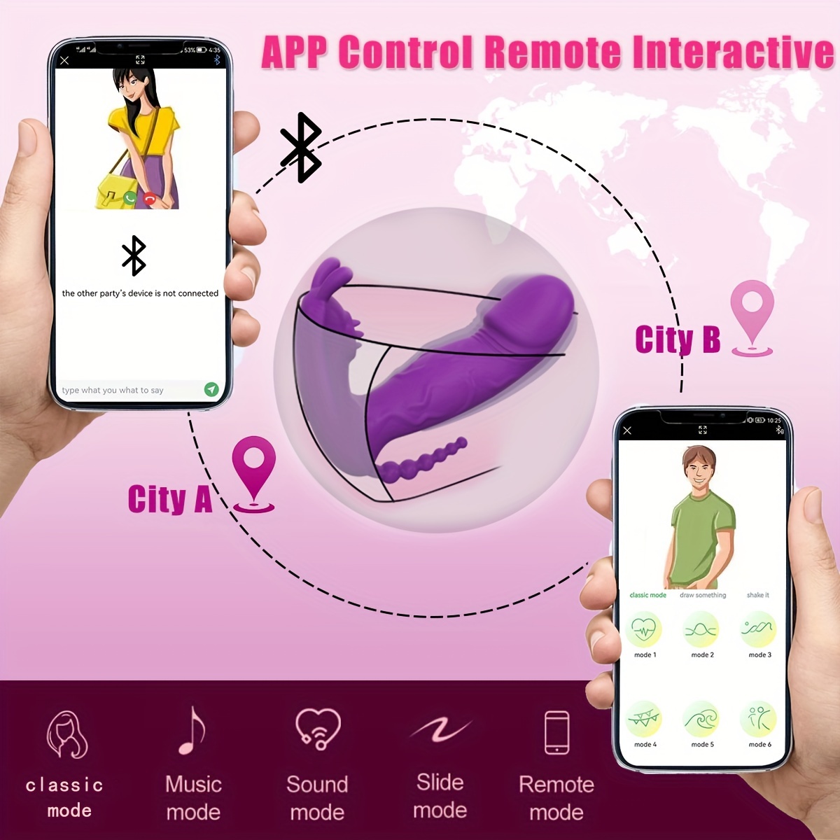 1pc wearable remote control vagina stimulator with g spot       9 quick vibration and     quiet underwear vibration usb charging lithium battery app control 3 7mah capacity Product details 0