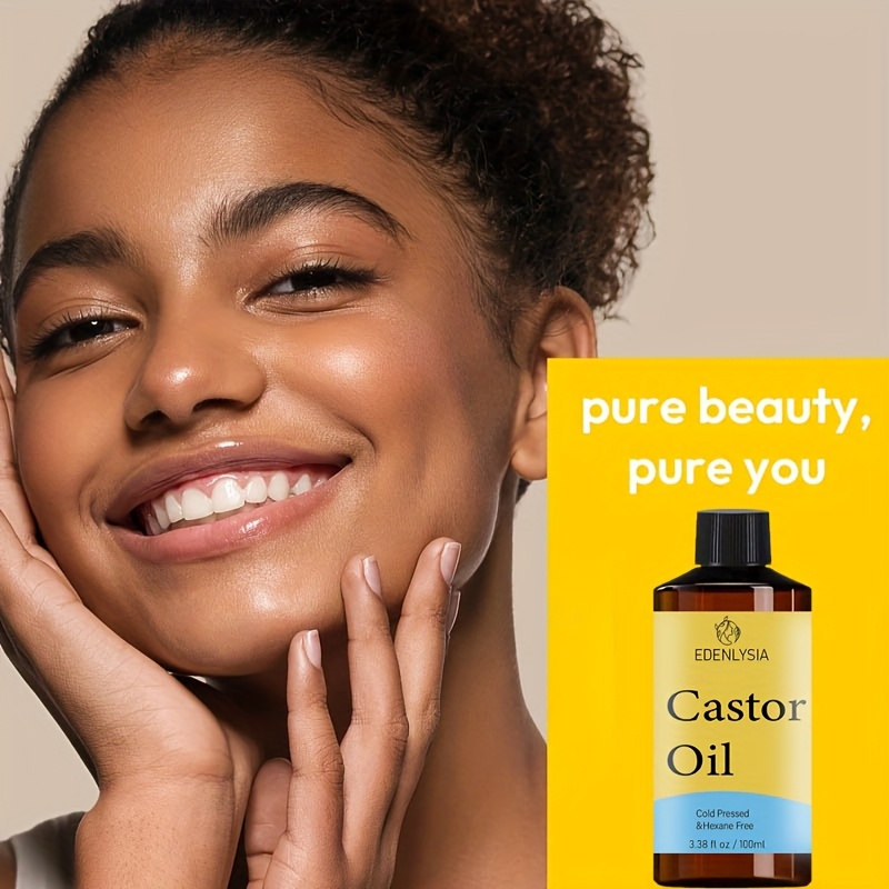Image of Edenlysia Castor Oil 3.38 Fl Oz - Cold Pressed, Nourishes Hair, Eyelashes & Eyebrows - For And Hair Types