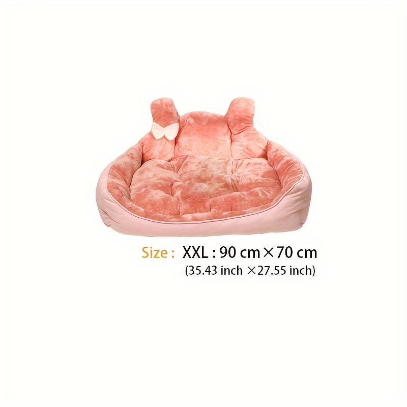 ear design plush cat and dog kennel winter warm pet bed cat bed cat mat sleeping sofa Product details 7