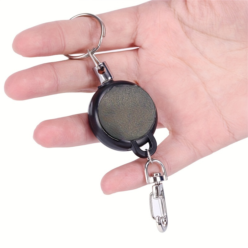 Retractable Key Chain Reel Steel Rope Recoil Strap Ring - Temu