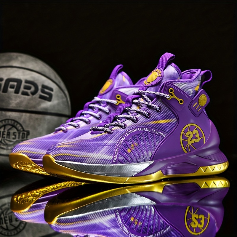 mens basketball shoes shock absorbent anti slip   sports running sneakers casual basketball shoes