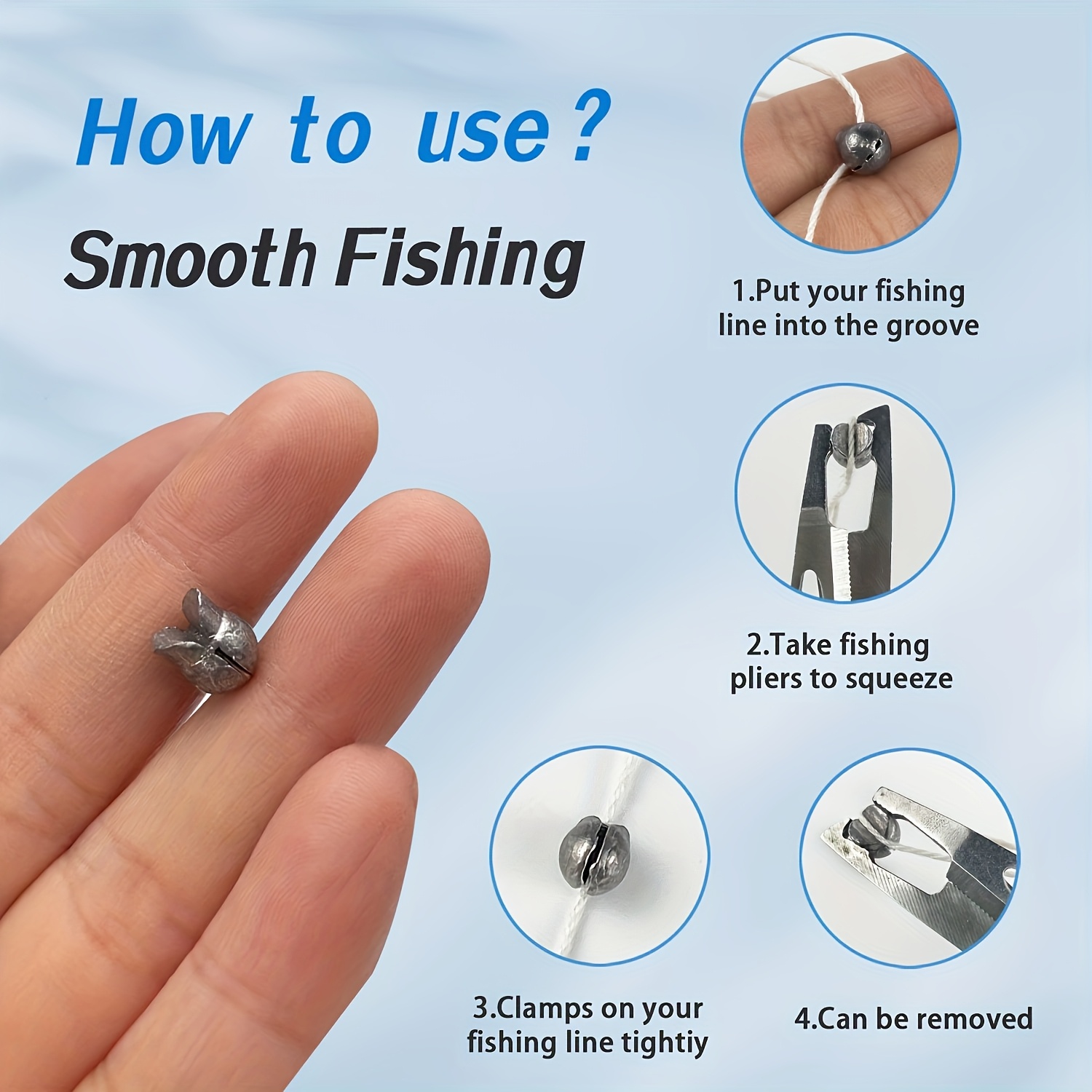 100/120pcs Fishing Weights Kit Premium Split Shot Sinkers