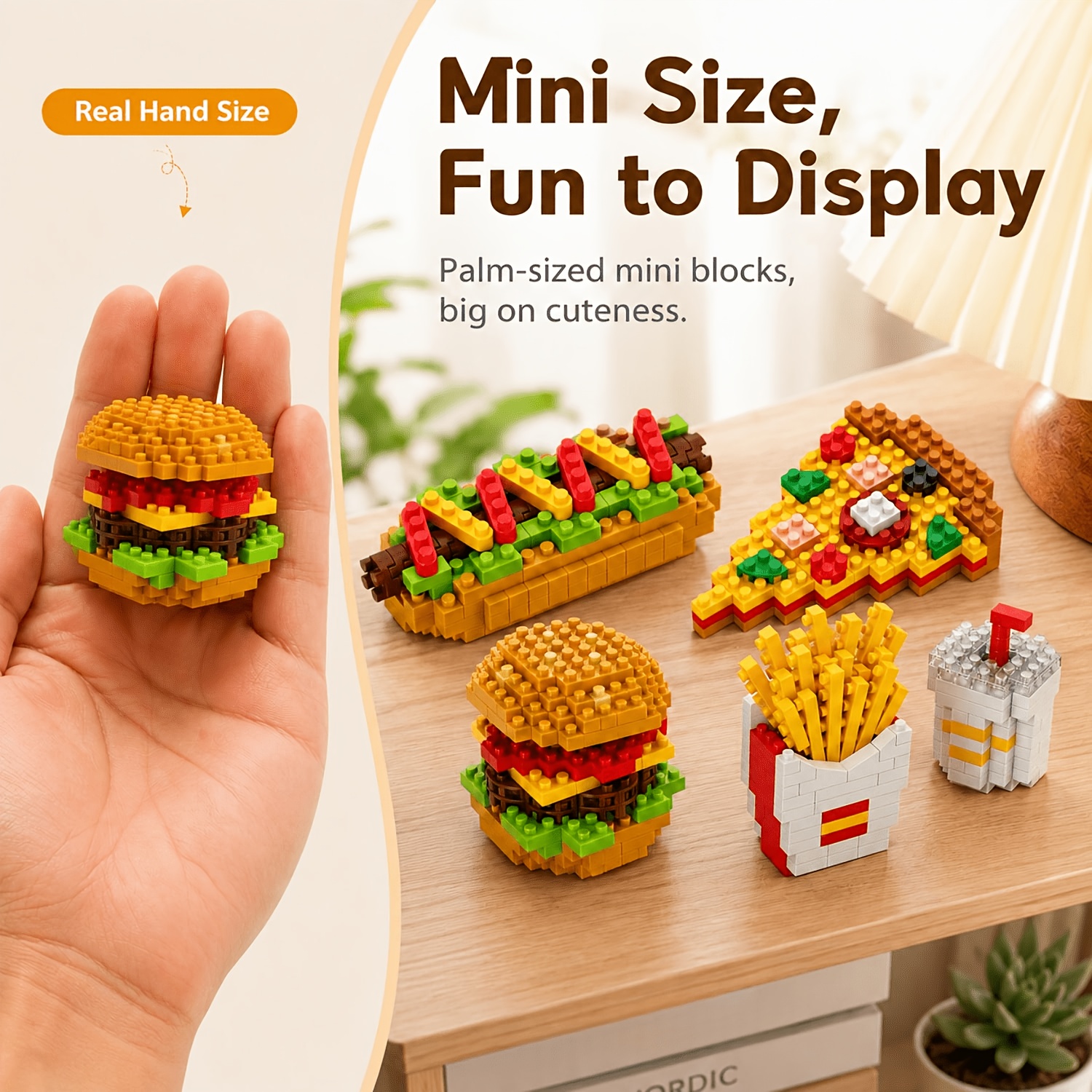 4pcs Set of Food, Dessert, and Snack Series Building Blocks