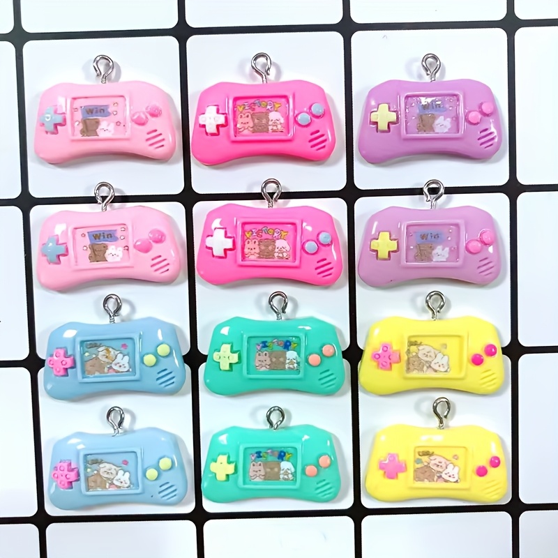 E-shop 12 Stück Mini Gamepad Controller Harz Charms Niedlich Lustig Cartoon Griff Anhänger für Ohrring Schlüsselanhänger Handwerk Schmuckherstellung