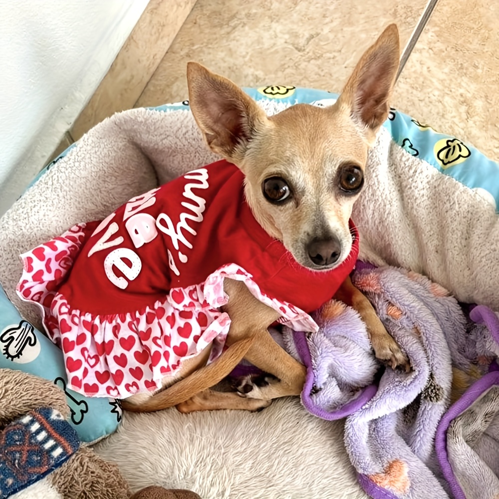 dog dresses small dogs cute girl female doggie dress mommy - Temu