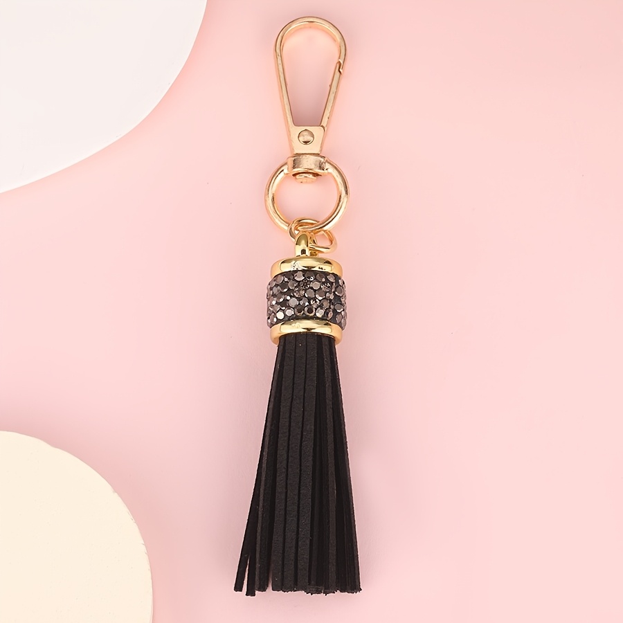 Faux Leather Tassel Keychain Pendant In Ancient Style, A Easy And Stylish Accessory For Car Faux Leather Tassel Bags, Perfect For